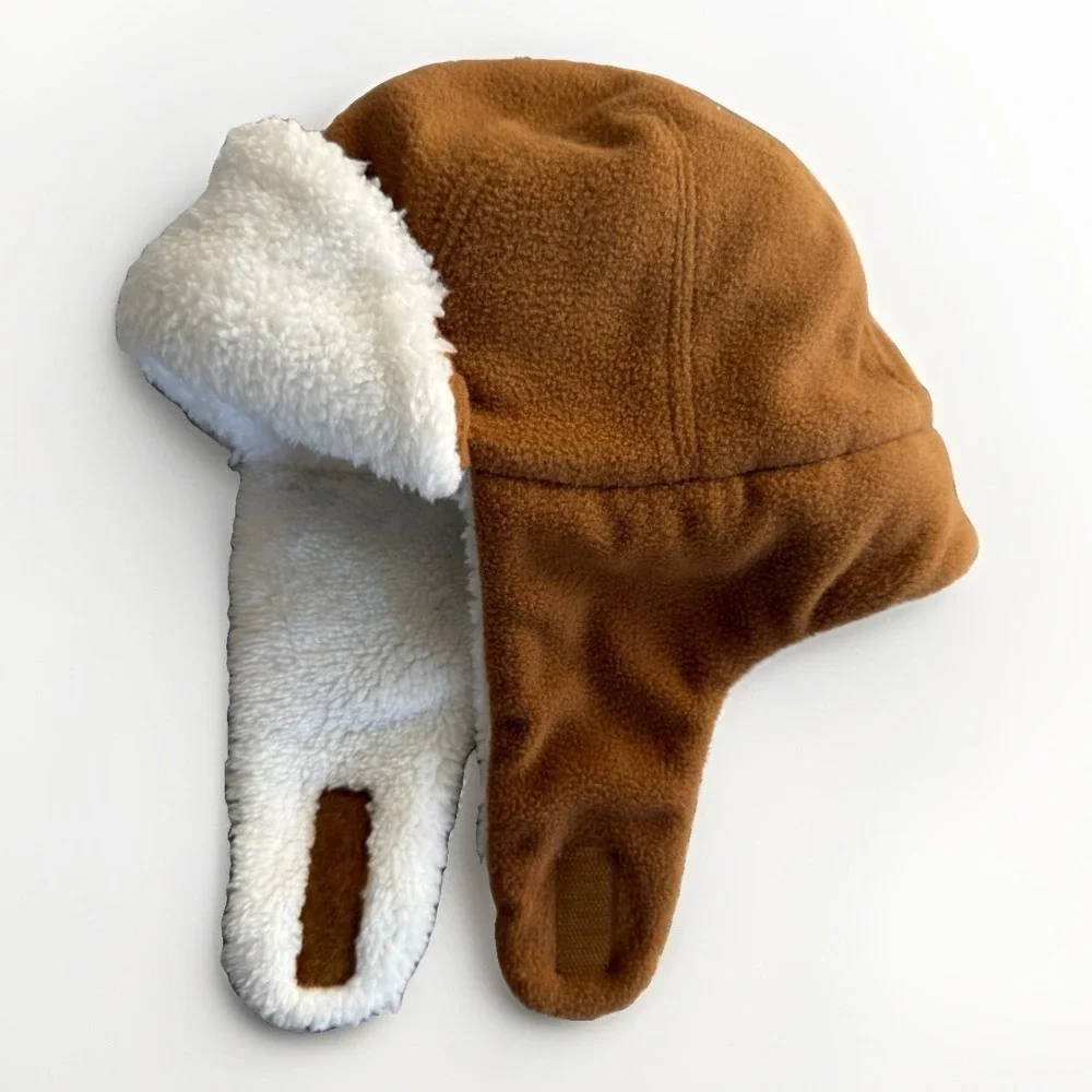 Carhartt Infant Toddler Fleece Trapper Hat Brown Sherpa Lined Winter AH8950